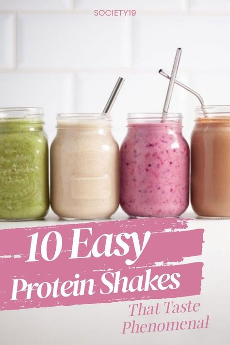 Easy Protein Shake Recipes, Simple Protein Shake Recipes, Protein Shakes For Women, Protein Smoothie Recipes Healthy, Easy Protein Shakes, High Protein Smoothie Recipes, Banana Protein Shake, Smoothie Protein, Protein Powder Smoothie