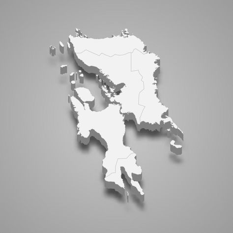 Eastern Visayas, Isometric Map, 3d Isometric, Philippines, Vector Art, Vector Free, Map