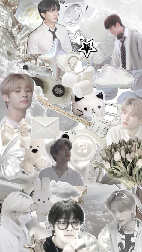 Stray Kids Ot8, Aesthetic Music, Wallpaper White, Felix Stray Kids, Cute Backgrounds, Kids Wallpaper, White Wallpaper, White Aesthetic, Kpop Wallpaper