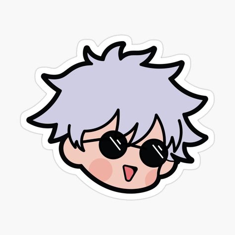 Gojou Satoru Chibi Sticker Jujutsu Kaisen by Vesperune | Redbubble Jujitsu Kaisen Chibi, Gojo Satoru Cute Chibi, Gojo Satoru Sticker, Gojo Sticker, Jjk Chibi, Chibi Gojo, Seniors 2025, Jujutsu Kaisen Sticker, Anime Rugs