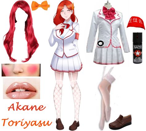 Yandere Clothes, Yandere Simulator Akane, Yandere Cosplay, Gacha Yandere, Y2k Gyaru, Kei Visual, The Sims 4 Packs, Custom Uniform, Black Hair Roblox