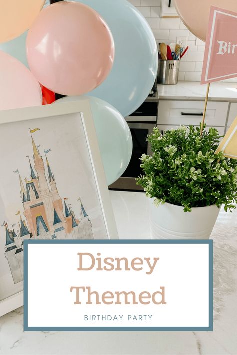 Cute, easy, affordable birthday party ideas that will work for any party theme. Disney Birthday | First Birthday Party | Birthday Party Ideas | Affordable Birthday Party Ideas Disney Park Birthday Party, Disney World Party Decorations, Disney Theme Birthday Party Decorations, Disneyworld Birthday Party, Disneyworld Theme Birthday Party, Disney Themed First Birthday, Disney Party Ideas Decorations, Disneyland Party Theme, Disney Birthday Ideas