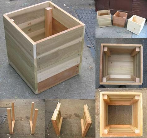 14 Square Planter Box Plans Best for DIY (100% Free)EmailFacebookGoogle+PinterestRSS Diy Wood Planter Box, Balcon Mic, Square Planter Boxes, Diy Wooden Planters, Diy Wood Planters, Planter Box Plans, Diy Planter Box, Wooden Planter, Pallet Planter