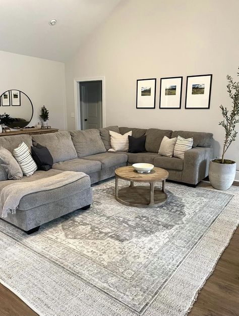 Trashy Y2k Bedroom, Cathedral Ceiling Living Room, Gray Sectional Living Room, Wall Decor Living Room Ideas, Living Room Fans, Y2k Bedroom, Decor Living Room Ideas, Vaulted Ceiling Living Room, Black Feature Wall