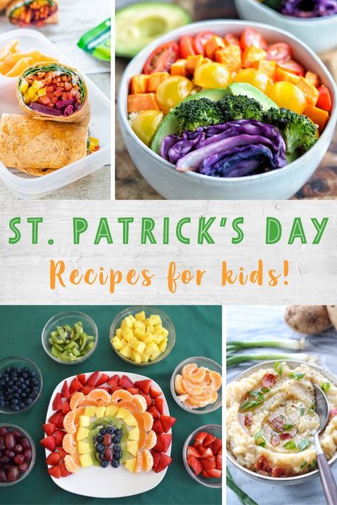 Best Food For Toddlers, Food Rainbow, St Patrick's Day Recipes, Irish Dishes, St Patrick Day Treats, St Patricks Day Food, Green Food, Recipes For Kids, Rainbow Food