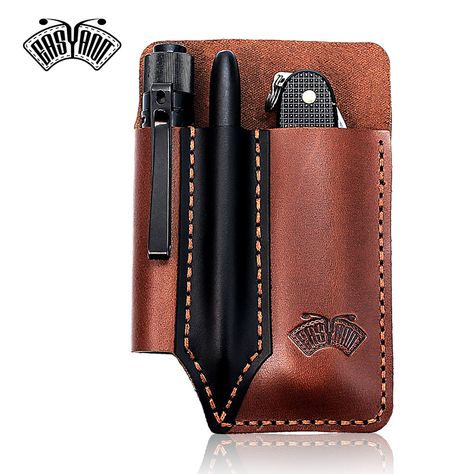 Leather Knife Sheath, Leather Organization, Leather Ideas, Tool Pouch, Leather Card Wallet, Leather Roll, Pocket Organizer, Leather Pocket, Edc Tools