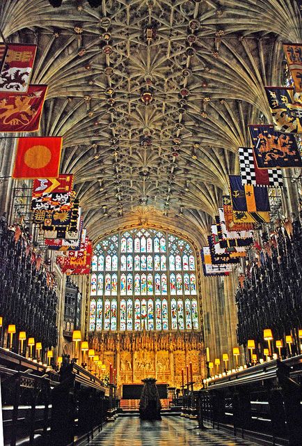 Inside Windsor Castle | Inside St George’s Chapel - Windsor Castle | Flickr - Photo Sharing! Inside Windsor Castle, Castle England, Cathedral Church, England And Scotland, Windsor Castle, Place Of Worship, England Travel, St George, British Isles