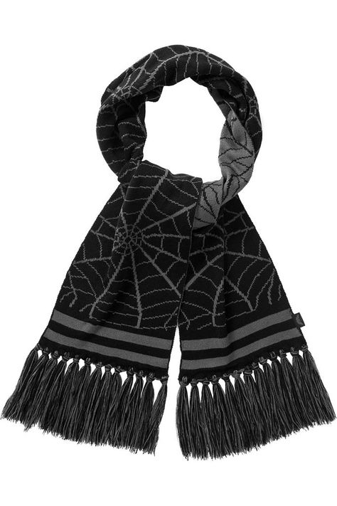 All Caught Up Scarf Goth Scarf, Abby Sciuto, Killstar Clothing, Goth Things, Fashion Cowboy Boots, Moon Tapestry, High Fashion Women, Black Scarf, Punk Outfits