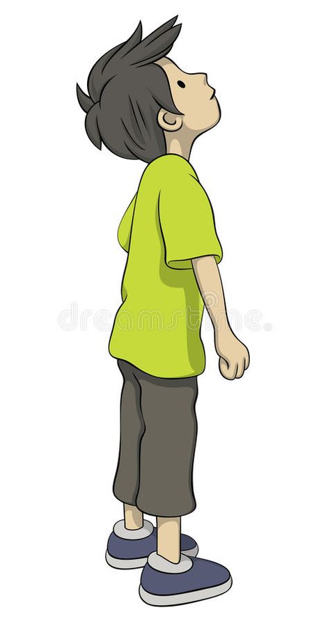 Boy is looking up. Boy in green shirt is looking up surprised #Sponsored , #PAID, #Paid, #Boy, #shirt, #surprised, #green Drawing Looking Up, Character Looking Up, Look Up Drawing, Cartoon Boy Drawing, Looking Up Illustration, Surprised Illustration, Boy Illustration Art, Boy Drawing Sketches, Little Boy Illustration