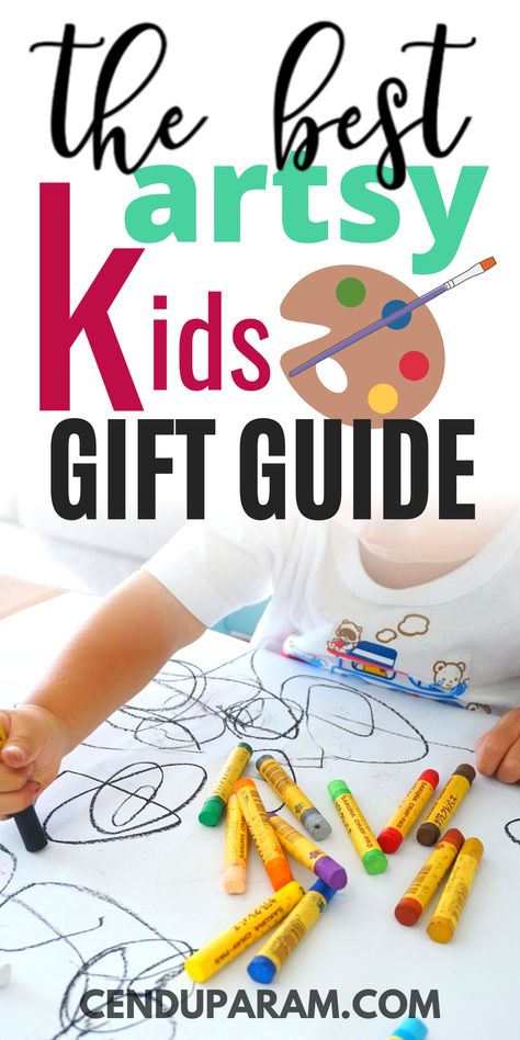 Find a list of the best art toys for kids of all ages.  If you have an artsy kid they're gonna love one of these gifts that are perfect for creative artists. These awesome art toys will keep your children engaged and happily creating for hours . Not just your basic art supplies for kids. Tons of unique artsy gifts for all ages from toddler to tweens.  The best art gift guide for kids. craft supplies for kids. art supplies for kids. and toddler art supplies Gifts For Daycare Kids, Art Gift Basket, Toddler Art Supplies, Painting Gift Ideas, Kids Art Gifts, Artsy Gifts, Art Supplies For Kids, Xmas Gift Guide, Kids Christmas Coloring Pages