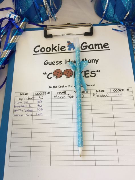 Cookie Monster Baby Shower Games, Cookie Monster Baby Shower Cake, Cookie Monster Baby Shower Theme, Cookie Monster Baby Shower Ideas, Cookie Monster Party Favors, Cookie Monster 1st Birthday, Baby Cookie Monster, Cookie Monster Birthday Party, Babby Shower