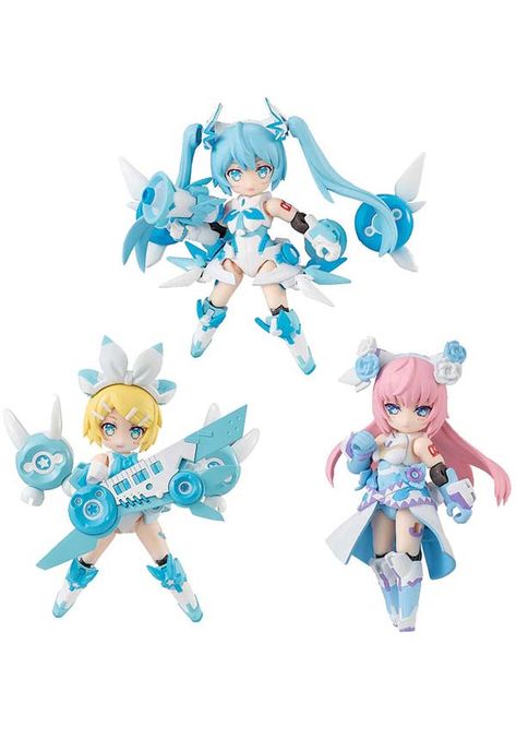 Vocaloid Figures, Snow Miku, Megurine Luka, Kagamine Rin, Tokyo Otaku Mode, Anime Figurines, Figure 8, Music Themed, Cute Chibi