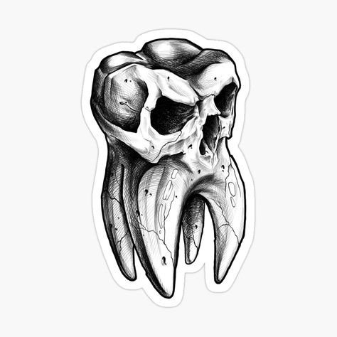 Tooth Tattoo Design, Tooth Sketch, Teeth Sketch, Tooth Drawing, Teeth Tattoo, Sticker Sketch, Tooth Art, Sport Tattoos, Gothic Tattoos