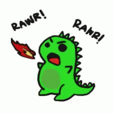 #Rawr #Dinosaur #gifs #animation #cartoons #toons #angry #dino #roar #animatedgif Animated Gif, Gif