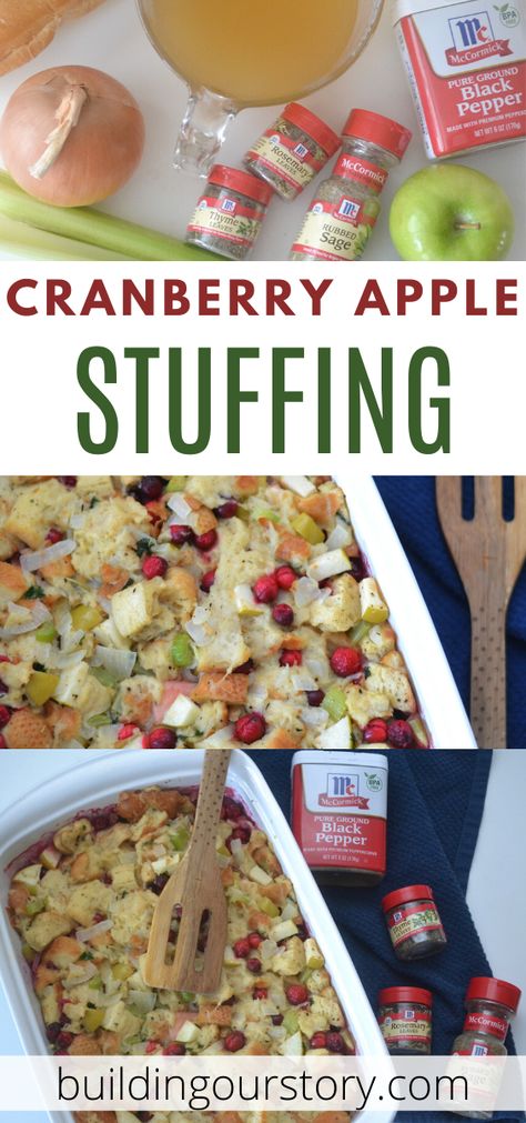 Cranberry Almond Stuffing, Stuffing Recipes Apple, Apple Cranberry Stuffing, Stuffing With Apples And Cranberries, Stuffing Recipes Cranberry Apple, Stuffing Apple Cranberry, Awesome Sausage Apple Cranberry Stuffing, Big Family Meals, Homemade Stuffing