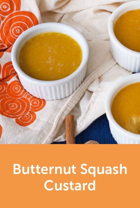 Impress your fall guests with a delicious and unique sweet treat after dinner. This Butternut Squash Custard recipe is easy to make and a fantastic dessert to serve this Thanksgiving. Butternut Squash Custard, Butternut Squash Custard Recipe, Butternut Dessert, Butternut Squash Dessert Recipes, Butternut Squash Pudding Recipe, Squash Custard, Butternut Squash Dessert, Fantastic Dessert, Custard Recipe