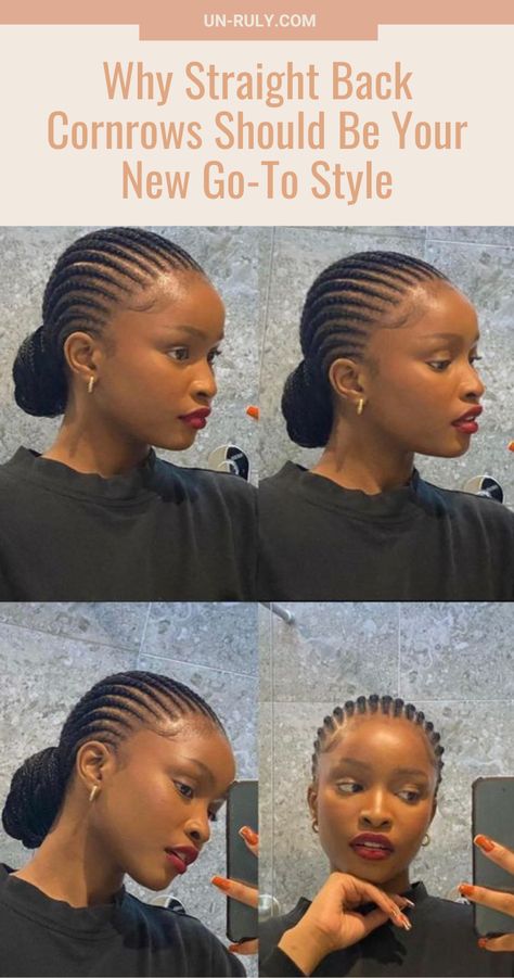 Looking for a stylish hairstyle that's both trendy and versatile? Look no further. 🌟 Straight back cornrows are here to make a statement and transform your look. Click the link and get inspired by these gorgeous hairstyles that will make you the envy of all your friends! 😍 #StraightBackCornrows #BlackWomenStyleInspo #PinterestHairGoals #CornrowGoddess #BraidsBeauty Simple Corn Row Styles For Black Women, Cornrow Front Box Braids Back Hairstyles, Straight Conrows Lines For Black Women, Simple Conrows Lines Hairstyles, Straightback Cornrows Braids Long, Conrows Lines And Braids 2023 Trends, Straight Back Braids Cornrows Hairstyles Protective Styles, Back Lines Braids, Quick Cornrow Hairstyles For Black Women