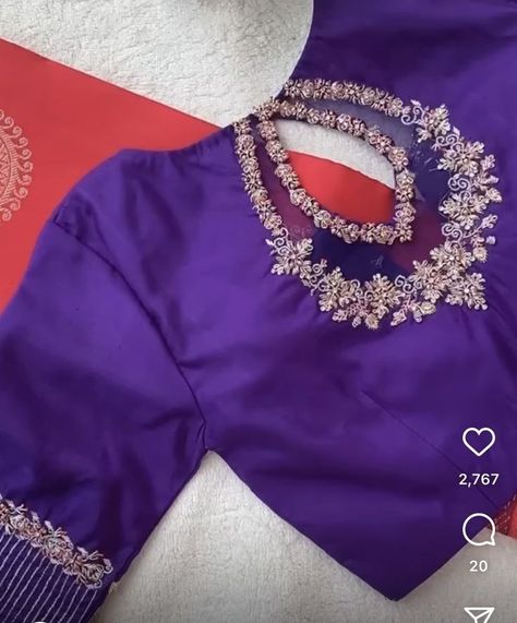 Blouse Aari Work, Blue Blouse Designs, Netted Blouse Designs, Maggam Work Blouse, Sari Design, New Saree Blouse Designs, Latest Model Blouse Designs, Fashionable Saree Blouse Designs, Cutwork Blouse Designs