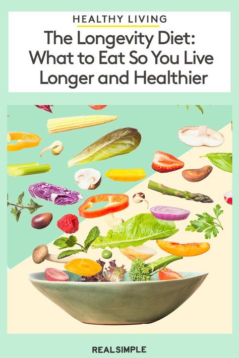 The Longevity Diet: What to Eat So You Live Longer and Healthier | A nutritionist shares the healthy eating habits that have been proven to be beneficial to your overall health and life. Click here to read the full article and more health tips from medical professionals. #realsimple #nutrition #healthydiet #healthytips #nutritiontips #healthyrecipes The Longevity Diet, Longevity Foods, Longevity Lifestyle, How To Live Longer, Top Superfoods, Longevity Recipes, Living Foods, Stomach Fat Burning Foods, Longevity Diet