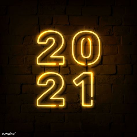 Bright neon yellow 2021 social ads template vector | premium image by rawpixel.com / NingZk V. 2021 Number Design Aesthetic, Neon Number, Ads Template, Yellow Aesthetic Pastel, Neon Signs Quotes, Neon Sign Art, New Year Pictures, Happy New Year Images, Yellow Neon