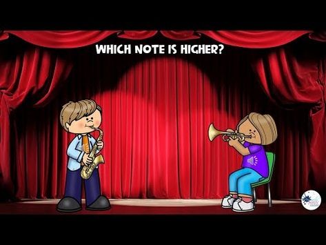 Which Note is Higher {High and Low} - YouTube Music Worksheets, Music And Movement, Music Class, Music Teacher, High & Low, Music