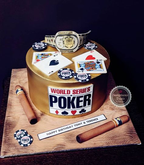 Poker Cake For Men, Poker Theme Cake, Game Night Decorations, Happy Birthday Tony, Poker Cake, Cake For Men, World Series Of Poker, 80 Birthday Cake, Birthday Cakes For Men