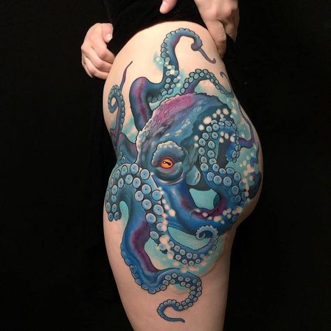 Kraken Tattoo, Seahorse Tattoo, Roswell Georgia, Octopus Tattoo Design, Octopus Tattoos, Worlds Best Tattoos, Quality Tattoo, Hip Tattoos Women, Octopus Tattoo