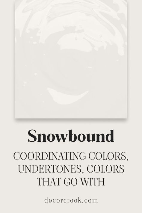 Snowbound SW 7004 Sherwin-Williams | Coordinating Colors, Undertones Traditional Paint Colors, Sherwin Williams Snowbound, Urbane Bronze, Repose Gray, Color Pairing, Painted Ceiling, Trim Color, Coordinating Colors, Barndominium