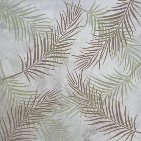 Palm Stencil Wall, Tropical Stencil, Leaf Stencil Wall Paint, Palm Frond Wall Stencil, Tropical Leaves Stencil, Star Wall Stencil, Light Green Paint, Leaf Wall Stencil, Majestic Palm