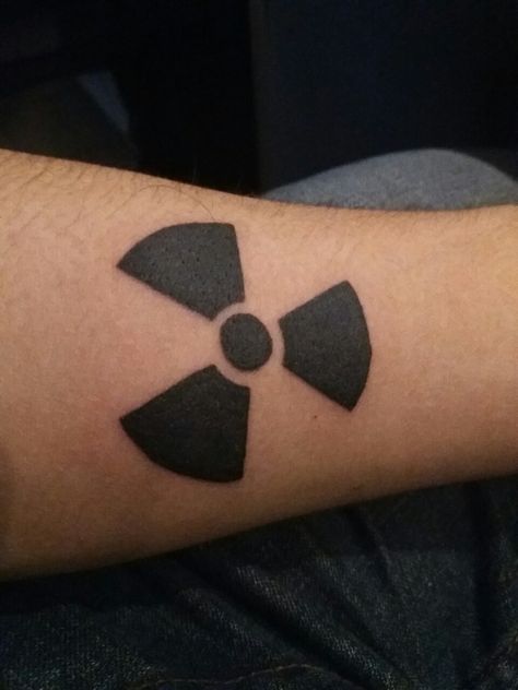 Radioactive Radioactive Symbol Tattoo, Nuclear Tattoo Design, Radioactive Tattoo, Nuclear Tattoo, Toxic Tattoo, Radiation Symbol, Radioactive Symbol, Nuclear Radiation, Symbol Tattoo