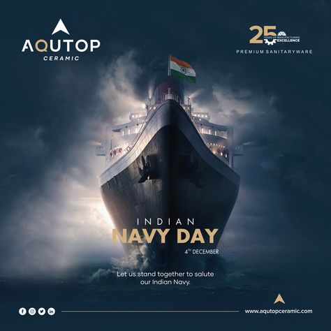 Let us stand together to salute our Indian Navy. #specialforces #IndianNavyBlue #IndianNavyLife #blue #celebratenavyday #IndianWarrior #IndianMarines #defenceforces #aqutopceramic #premiumsanitryware #sanitaryware #ceramic Indian Navy Day Poster, Indian Navy Day Creative Ads, Navy Day Creative, Navy Day Poster, National Maritime Day, Indian Navy Day, Navy Day, Navy Life, Merchant Navy