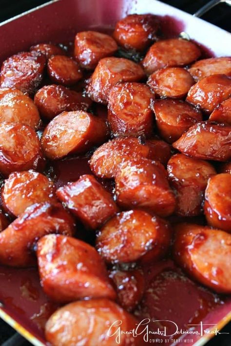 Satisfying and simple, smoked sausage recipes are the focus of this list of delicious meals for busy weeknights! From simple sheet pan meals to sausage pasta and cheese dishes, this list has something for everyone at your dinner table! Bbq Smoked Sausage Bites, Smoked Sausage Bites, Bbq Smoked Sausage, Sausage Bites, Pan Sausage, Sausage Appetizers, Smoked Sausage Recipes, Sausage Peppers, Sausage Dishes