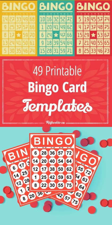 49 Printable Bingo Card Templates-jpg Printable Bingo Cards, Free Printable Bingo Cards, Bingo Card Template, Free Bingo Cards, Birthday Games For Adults, Bingo Party, Bingo Night, Bingo Template, Bingo Cards Printable