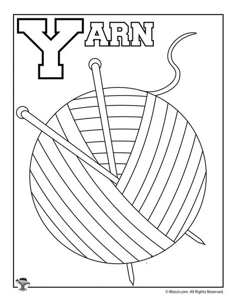 Letter Y Worksheets & Crafts | Woo! Jr. Kids Activities Y Is For Yarn, Y Coloring Pages, Letter Y Worksheets, Coloring Letters, Hello Kitty Colouring Pages, Valentines Day Coloring Page, Abc Coloring Pages, Abc Coloring, Valentines Day Coloring