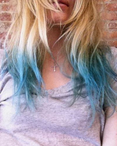 DipDye13 Blonde Dip Dye, Turquoise Hair Color, Dipped Hair, Dyed Tips, Hair Dye Tips, Ombre Blond, Hair Dyed, Dip Dye Hair, Colored Hair Tips