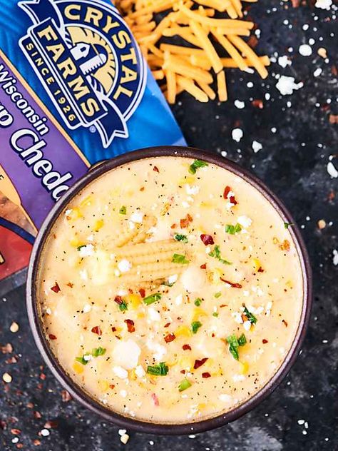 Easy Cheesy Corn Chowder Recipe via @showmetheyummy Cheesy Corn Chowder, Corn Chowder Crockpot, Potato Chowder Recipes, Chicken Corn Chowder Recipe, Back To School Recipes, Corn Chowder Soup, Cream Cheese Corn, Potato Corn Chowder, Oven Baked Chicken Parmesan