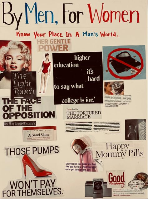 Collage of headlines and pictures that descibe the sexism of todays world. Real. Too real Know Your Place, Happy Mommy, Too Real, Modern Western, Beauty Standards, Mans World, Science Art, Ancient Greek, Higher Education