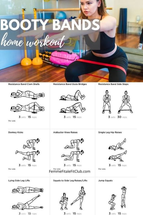 Build a bigger and stronger booty with this booty bands workout. So grab your fabric booty bands by ProsourceFit and get to workout. #squats #deadlifts #bootyworkouts #bootybands #gluteworkout #bootyworkout #miniresistancebands #prosourcefit #resistancebands #fabricresistancebands #clothresistancebands Squat With Bands, Workout Squats, Leg Workout With Bands, Glute Workout Women, Postpartum Workouts, Bands Workout, Band Exercises, Training Ideas, Fibonacci Sequence