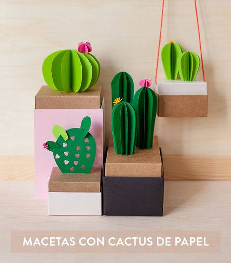 diy-cactus-papel-fabricadeimaginacion-workshop Cactus Indoor, Diy Cactus, Paper Cactus, Garden Cactus, Plants Diy, Indoor Cactus, Diy Shows, Cactus Party, Desain Quilling