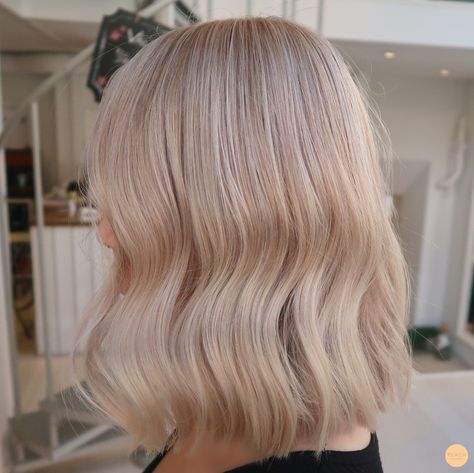 Blonde Color Ideas Summer, Blonde Pink Undertones, Beige Blonde Bob, Champagne Pink Blonde Hair, Pink Toned Blonde Hair, It Hairstyles, Picture Hairstyles, Lived In Champagne Blonde, Long Blonde Bob