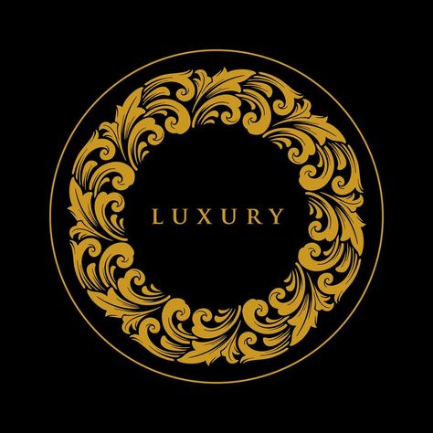 Luxury Ornament Circle Gold Emblem Mandala Logo Design, Luxury Ornaments, Wine Packaging Design, Star Logo Design, Vintage Template, Logo Design Set, Wedding Logo Monogram, Flower Logo Design, Circular Logo