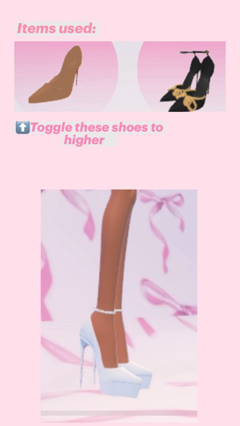 #dti #dresstoimpress Dti Shoes Non Vip, Shoes Dti Combo, Dti Shoes Non Vip Hack, Dress To Impress Shoes Hack, Shoe Hacks Dti, Bored Websites, Roblox Core, Shoe Hacks, Dti Hacks