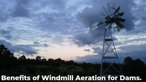 Head over to our #blog to discover the #benefits of #windmill #aeration for #dams #ponds aren't the only #water bodies that need #oxygen and if you have #fish adding a little extra to your #dam is particularly important. Water Body, Aquatic Ecosystem, Water Bodies, Wind Power, Water Quality, Ponds, Animals Friends, Solar Power, Night Time