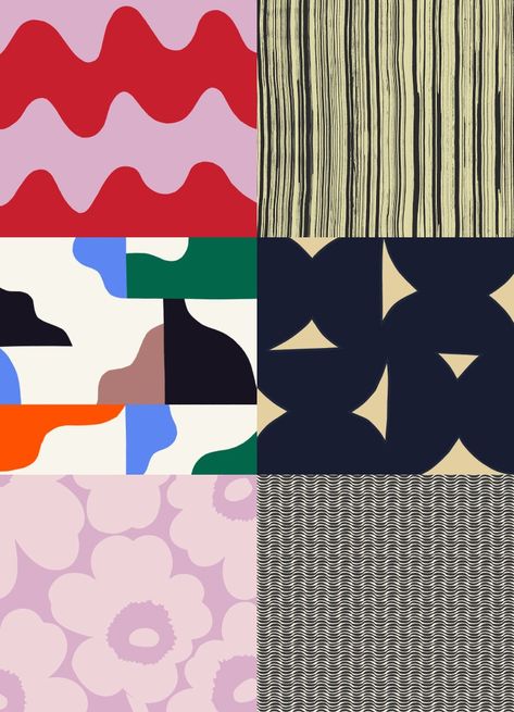 Finnish Design House - Marimekko Marimekko Pattern Wallpapers, Marimekko Outfit, Marimekko Pattern, Styling Clothes, Maija Isola, Jersey Collection, Marimekko Fabric, Contemporary Embroidery, Pad Bag