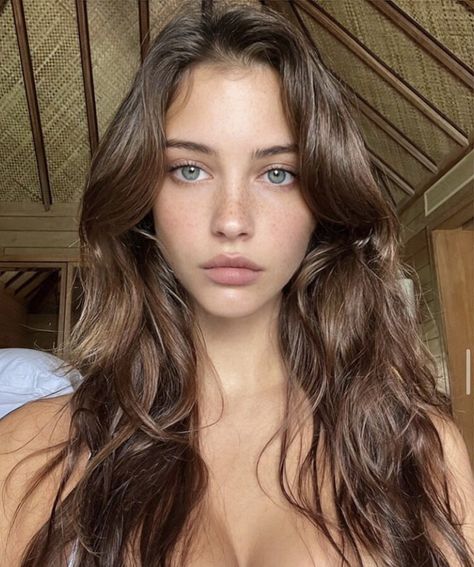 Light Brown Hair And Blue Eyes, Brunette Hair On Pale Skin, Grey Blue Eyes Aesthetic, Dark Brown Hair Blue Eyes Pale Skin, Brown Hair On Pale Skin, Pale Skin Brown Hair, Brown Hair Grey Eyes, Prettiest Hair Color, Brown Hair Blue Eyes Pale Skin