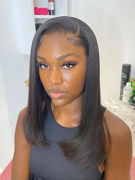 Install Hairstyle, Yaki Wig, Shoulder Length Straight Hair, Wig Installation, Air Style, Twisted Hair, Classy Hairstyles, Sew In Hairstyles, Mode Tips