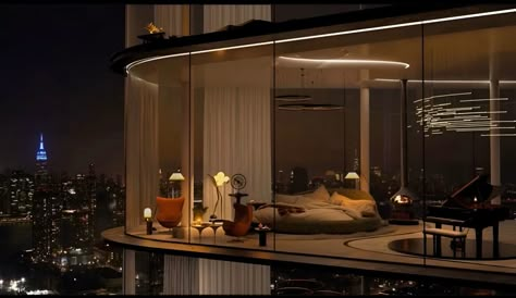 Jungkook's Apartment, Nyc Penthouse, New York Penthouse, Explore Aesthetic, Dream Life House, Dream House Interior, Nyc Apartment, Dream Apartment, House Goals