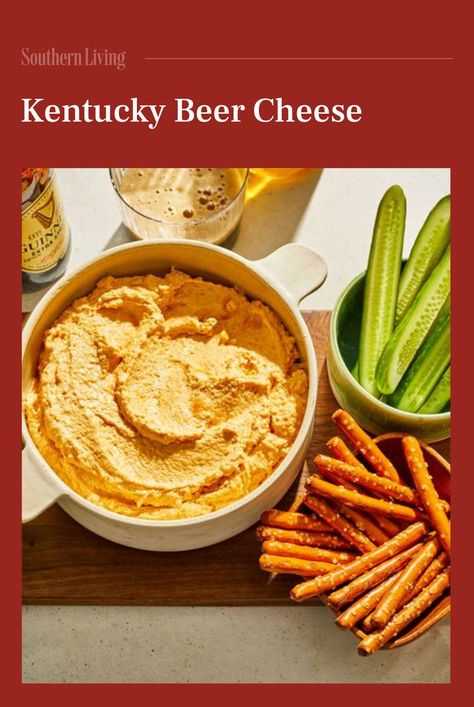 Beer Cheese Recipe Kentucky, Beer Cheese Appetizers, Kentucky Appetizers, Kentucky Beer Cheese Dip, Beer Cheese Spread Recipe, Kentucky Beer Cheese Recipe, Kentucky Beer Cheese, Pub Cheese Recipe, Gf Dips