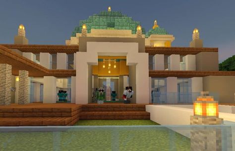 Mosque, Building, Minecraft Mosque In Minecraft, Minecraft Mosque, Minecraft Modern City, Rumah Minecraft Sederhana, Bangunan Minecraft, Mosque Design, Minecraft Modern, Minecraft Room, Me And My Friends