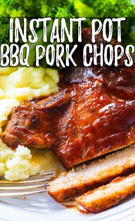 Pork Chops Pressure Cooker, Instant Pot Bbq Pork Chops, Yummy Pork Recipes, Instant Pot Pork Chops, Pork Chop Recipes Crockpot, Bbq Pork Chops, Pressure Cooker Recipe, Recipes Meat, Easy Pork Chops